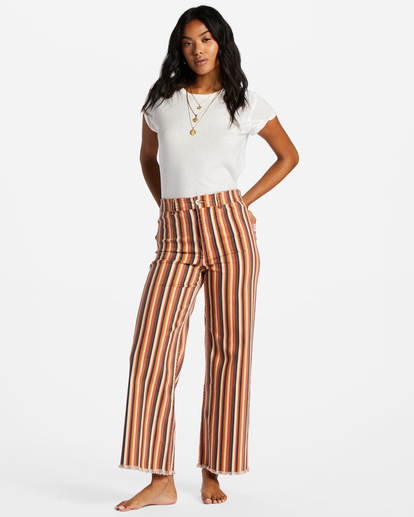 Free Fall Print - Wide Leg Trousers for Women  ABJNP00352