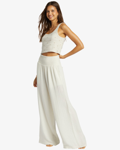 New Waves Gauze - Wide Leg Trousers for Women  ABJNP00426