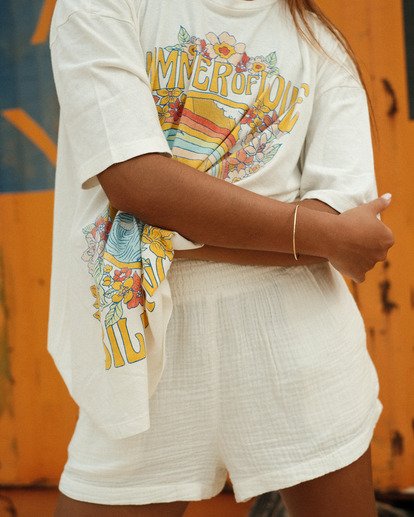 In The Waves - Elasticated Waist Shorts for Women  ABJNS00307