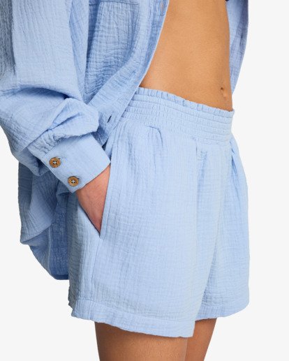 In The Waves - Elasticated Waist Shorts for Women  ABJNS00307