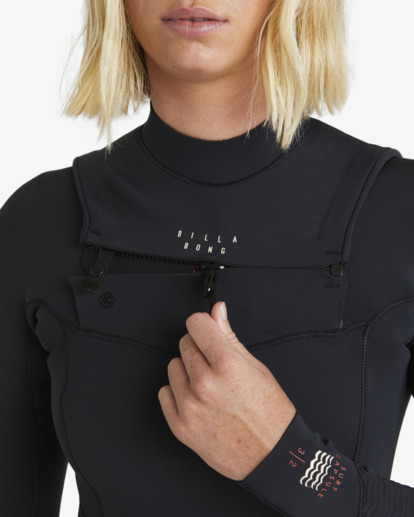 billabong, 3/2mm Salty Dayz Natural  - Long Sleeves Zipperless Wetsuit for Women, BLACK (blk) 3/2mm Salty Dayz Natural  - Long Sleeves Zipperless Wetsuit for Women  ABJW100214