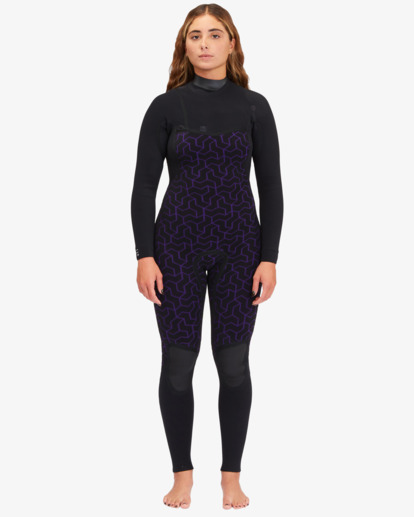 billabong, 3/2mm Furnace Natural - Chest-Zip-Neoprenanzug für Frauen, BLACK TIKI (kvm6) 3/2mm Furnace Natural - Chest Zip Wetsuit for Women  ABJW100223