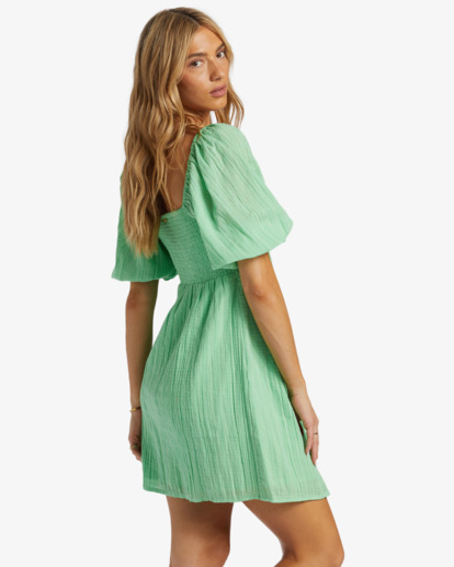 Sol - Puff Sleeves Mini Dress for Women  ABJWD00708