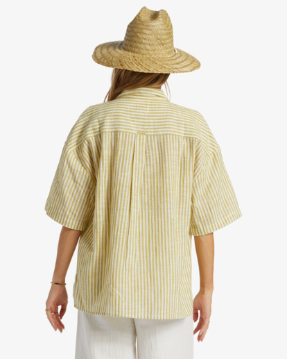 Beach Side Cotton - Oversized Short Sleeve Shirt for Women  ABJWT00482