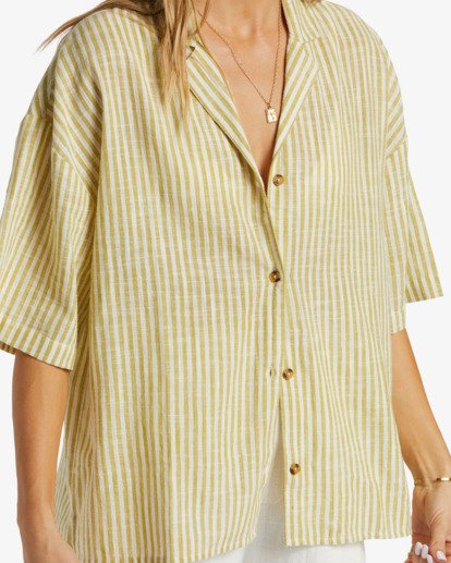 Beach Side Cotton - Oversized Short Sleeve Shirt for Women  ABJWT00482