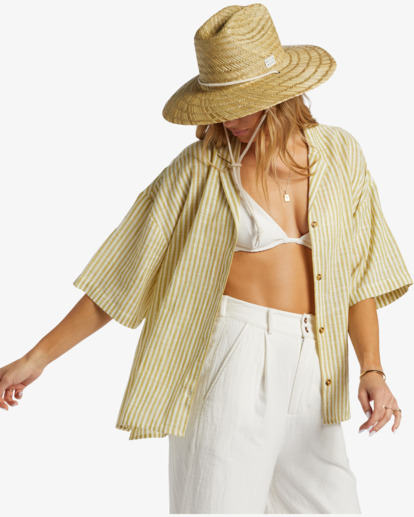 Beach Side Cotton - Oversized Short Sleeve Shirt for Women  ABJWT00482