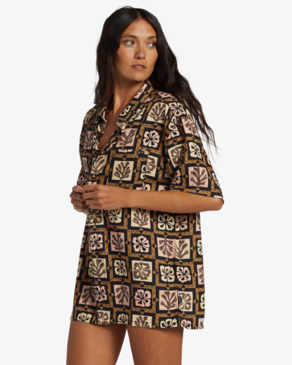 Tiki Reef Hemp - Short Sleeve Shirt for Women  ABJWT00489