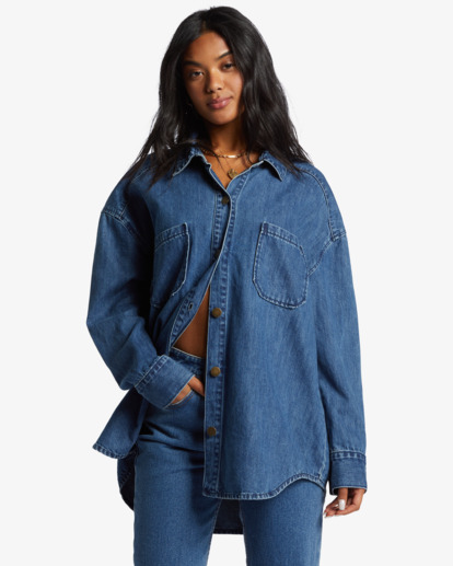 Deep Sea  - Denim Shirt for Women  ABJWT00526