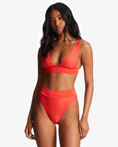 billabong, Lined Up Rise - Bikini Bottoms for Women, BRIGHT POPPY (rne0) Lined Up Rise - Bikini Bottoms for Women  ABJX400823