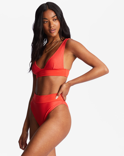 billabong, Lined Up Rise - Bikini Bottoms for Women, BRIGHT POPPY (rne0) Lined Up Rise - Bikini Bottoms for Women  ABJX400823