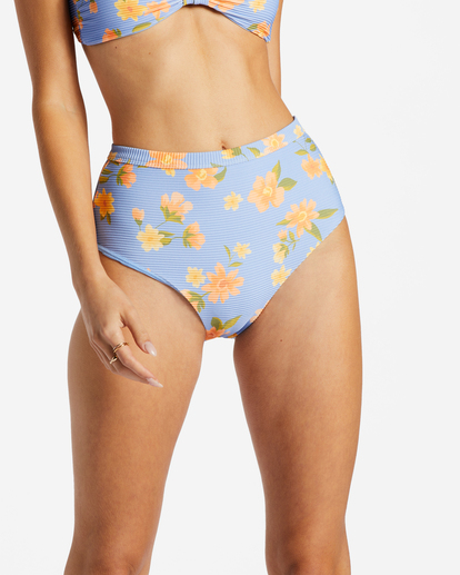 billabong, Lazy Days Tanlines Hi Retro - High Waist Bikini Bottoms for Women, OUTTA THE BLUE (pze0) Lazy Days Tanlines Hi Retro - High Waist Bikini Bottoms for Women  ABJX400857