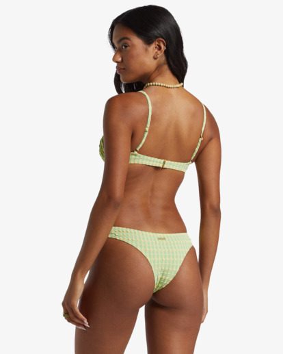 Wave Check Cocoa - Low waist Bikini Bottom for Women  ABJX401011