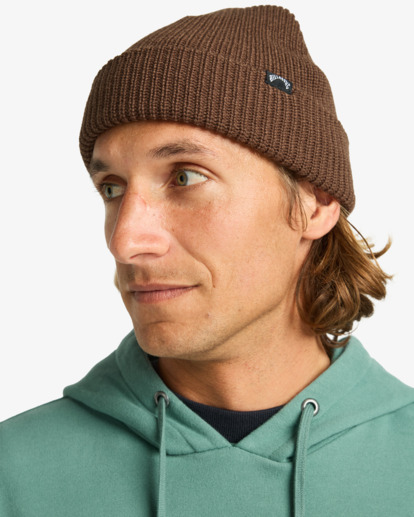 billabong, Arcade - Skull Fit Beanie mit Bündchen für Männer, DARK CEDAR (csr0) Arcade - Skull Fit Knit Cuffed Beanie for Men  ABYHA00512