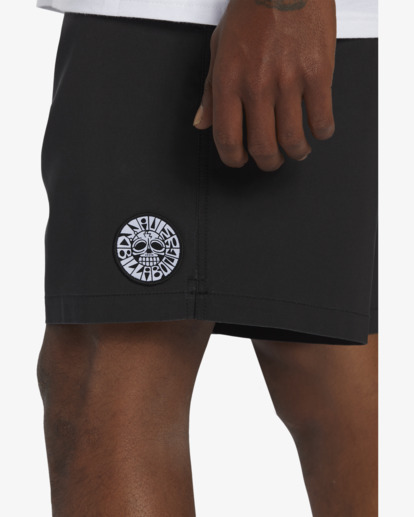 billabong, DJ Javier Dog Days Layback 17" - Swim Shorts for Men, BLACK (blk) DJ Javier Dog Days Layback 17" - Swim Shorts for Men  ABYJV00125