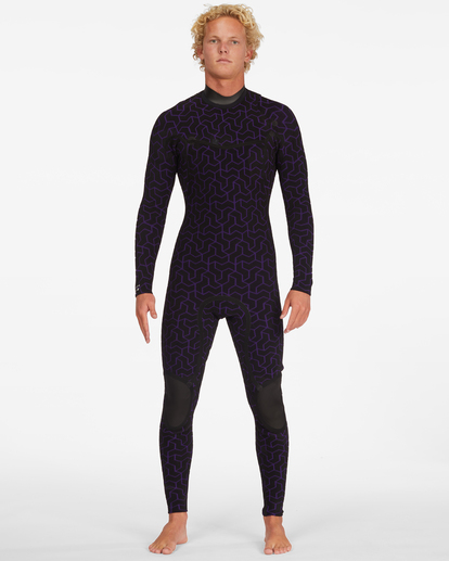 billabong, 5/4mm Furnace - Combinaison de surf zip poitrine pour Homme, BLACK (blk) 5/4mm Furnace - Chest Zip Wetsuit for Men  ABYW100188