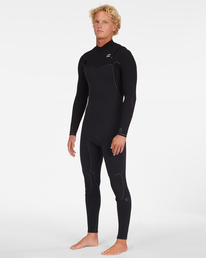 billabong, 5/4mm Furnace - Combinaison de surf zip poitrine pour Homme, BLACK (blk) 5/4mm Furnace - Chest Zip Wetsuit for Men  ABYW100188