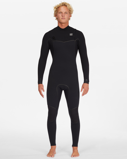 billabong, 5/4mm Furnace - Combinaison de surf zip poitrine pour Homme, BLACK (blk) 5/4mm Furnace - Chest Zip Wetsuit for Men  ABYW100188