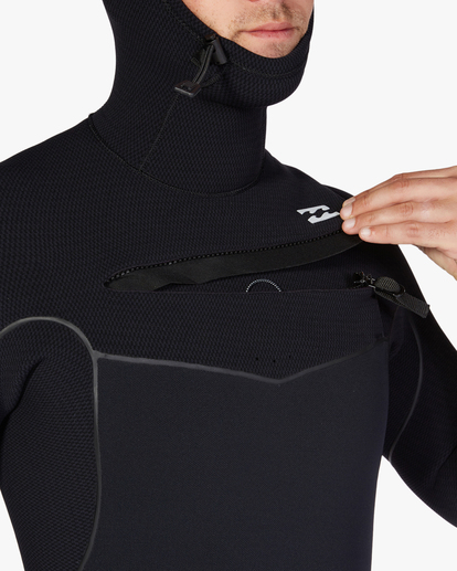 billabong, 5/4mm Furnace - Hooded Chest Zip Wetsuit for Men, BLACK (blk) 5/4mm Furnace - Hooded Chest Zip Wetsuit for Men  ABYW200114