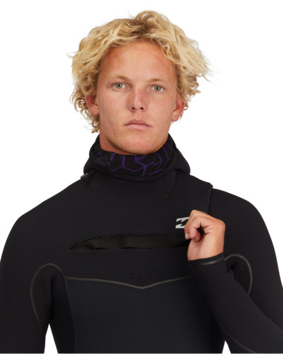 billabong, 5/4mm Furnace - Hooded Chest Zip Wetsuit for Men, BLACK (blk) 5/4mm Furnace - Hooded Chest Zip Wetsuit for Men  ABYW200114