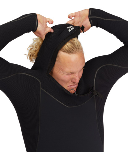 billabong, 5/4mm Furnace - Hooded Chest Zip Wetsuit for Men, BLACK (blk) 5/4mm Furnace - Hooded Chest Zip Wetsuit for Men  ABYW200114