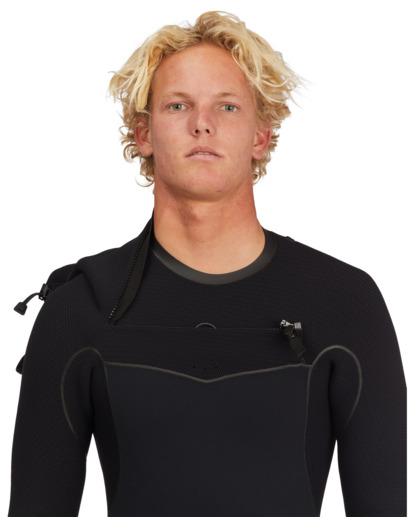 billabong, 5/4mm Furnace - Hooded Chest Zip Wetsuit for Men, BLACK (blk) 5/4mm Furnace - Hooded Chest Zip Wetsuit for Men  ABYW200114