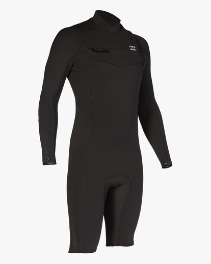 billabong, 2/2mm Absolute - Long Sleeve Chest Zip Springsuit for Men, BLACK (blk) 2/2mm Absolute - Long Sleeve Chest Zip Springsuit for Men  ABYW400118