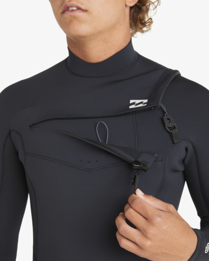 billabong, 2/2mm Absolute Natural - Langärmliger Springsuit mit Reißverschluss der Brust für Männer, BLACK (blk) 2/2mm Absolute Natural - Chest Zip Long Sleeves Springsuit for Men  ABYW400125