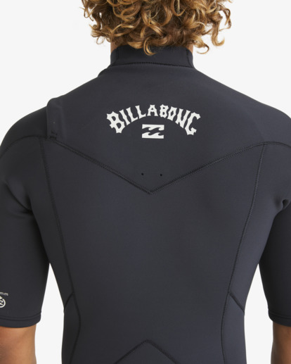 billabong, 2/2mm Absolute Natural    - Chest Zip Short Sleeves Springsuit for Men, BLACK (blk) 2/2mm Absolute Natural    - Chest Zip Short Sleeves Springsuit for Men  ABYW500125