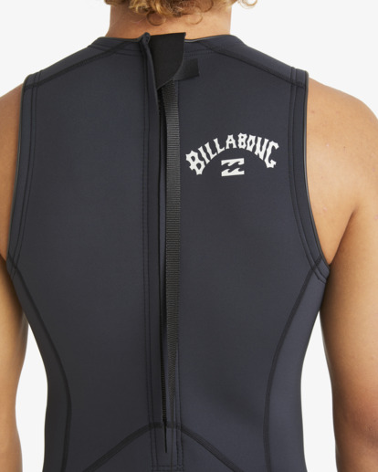 billabong, 2/2mm Absolute Natural - Kurzer Springsuit mit Reißverschluss am Rücken für Männer, BLACK (blk) 2/2mm Absolute Natural - Back Zip Short John for Men  ABYW600110