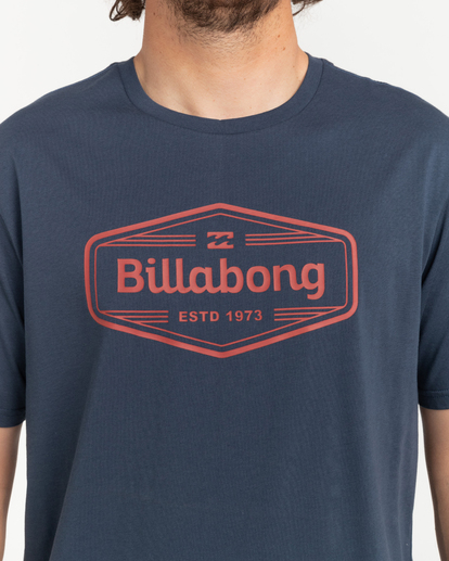 billabong, Trademark - T-shirt manches courtes pour Homme, DENIM (4766) Trademark - Short Sleeve T-Shirt for Men  C1SS62BIP2