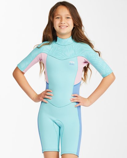 2/2mm Synergy - Back Zip Short Sleeve Springsuit for Girls 8 - 14  C42B60BIP2