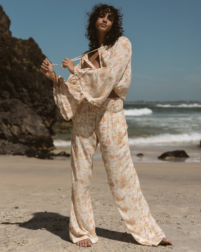 New Waves - Elasticated Beach Pants for Women  D3PT04BIS2