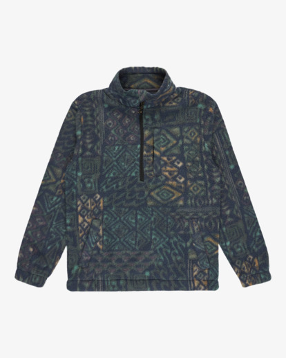 billabong, Boundary Mock - Pulôver com meia gola e meio fecho de correr para rapazes 8-16, NAVY (nvy) Boundary Mock - Half Zip Mock Neck Pullover for Boys 8-16  EBBFT00127