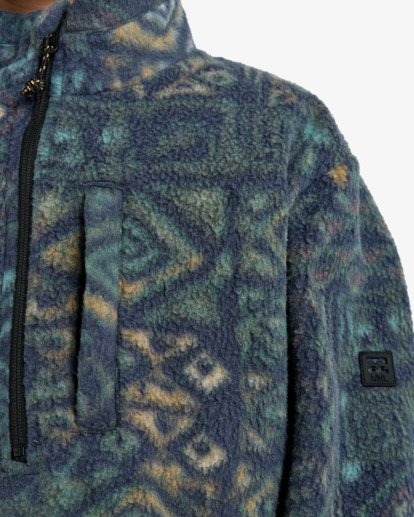 billabong, Boundary Mock - Pulôver com meia gola e meio fecho de correr para rapazes 8-16, NAVY (nvy) Boundary Mock - Half Zip Mock Neck Pullover for Boys 8-16  EBBFT00127
