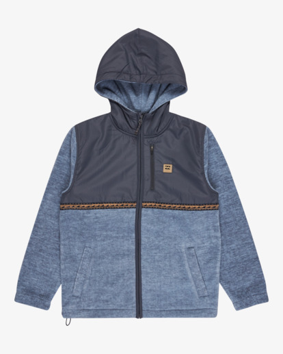 billabong, Boundary Lite Zip - Full Zip for Boys 8-16, STEEL BLUE (ssb) Boundary Lite Zip - Full Zip for Boys 8-16  EBBFT00128