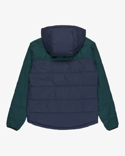 billabong, Journey Hooded - Casaco leve acolchoado com enchimento de poliéster para rapazes 8-16, NAVY (nvy) Journey Hooded - Poly Filled Quilted Light Weight Jacket for Boys 8-16  EBBJK03010