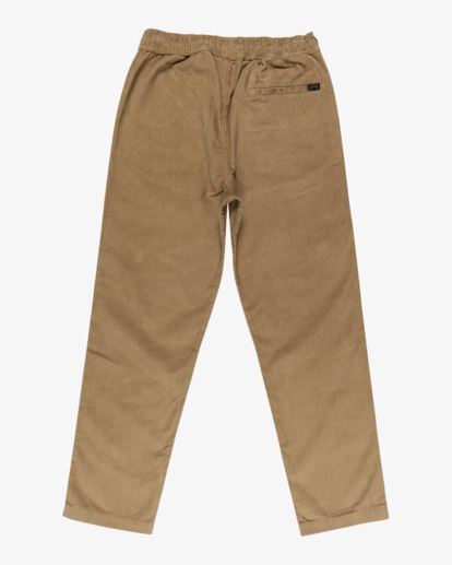 billabong, Larry Cord - Pantalon stretch pour Garçon 8-16 ans, GRAVEL (grv) Larry Cord - E-Waist Trousers for Boys 8-16  EBBNP03005