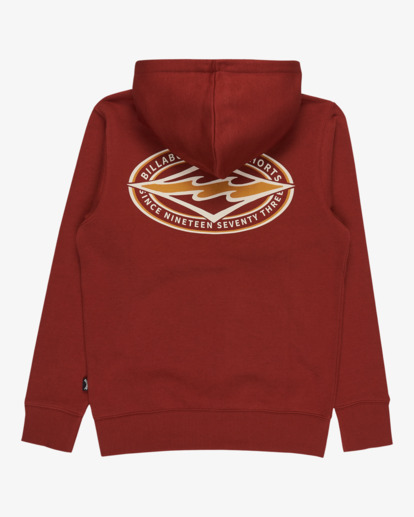 billabong, Foundation - Sweatshirt com capuz para rapazes 8-16, BRICK (rza0) Foundation - Pullover Hoodie for Boys 8-16  EBBSF00134