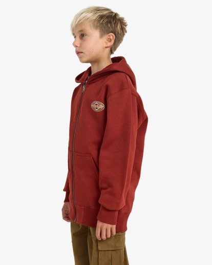 billabong, Foundation - Sweatshirt com capuz para rapazes 8-16, BRICK (rza0) Foundation - Pullover Hoodie for Boys 8-16  EBBSF00134