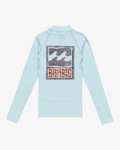 billabong, Double Fun - Long Sleeves UPF 50 Surf T-Shirt for Boys 8 - 16, COASTAL BLUE (cbu) Double Fun - Long Sleeves UPF 50 Surf T-Shirt for Boys 8 - 16  EBBWR03006