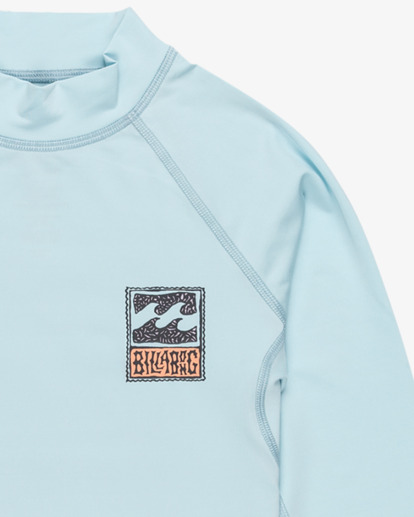 billabong, Double Fun - Long Sleeves UPF 50 Surf T-Shirt for Boys 8 - 16, COASTAL BLUE (cbu) Double Fun - Long Sleeves UPF 50 Surf T-Shirt for Boys 8 - 16  EBBWR03006