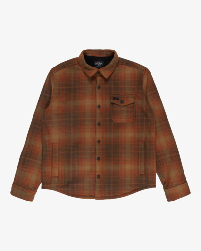 billabong, Furnace Bonded - Fleece Shirt for Boys 8-16, DARK CEDAR (csr0) Furnace Bonded - Fleece Shirt for Boys 8-16  EBBWT03001