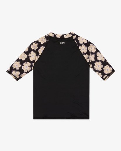 billabong, Girls Floral - Short Sleeves One-Piece Rashguard for Boys 8 - 16, BLACK MULTI (bml) Girls Floral - Short Sleeves One-Piece Rashguard for Boys 8 - 16  EBGWR03005