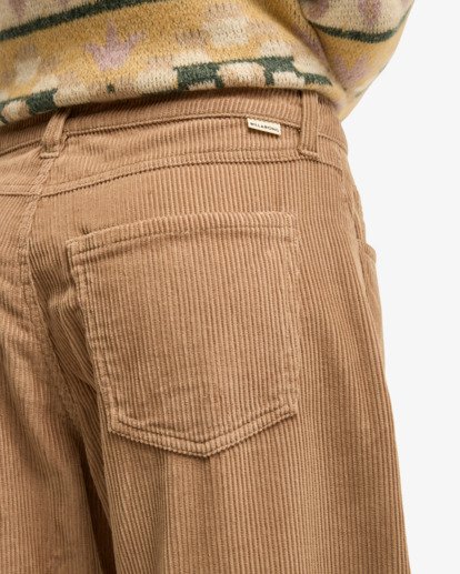 billabong, Midtown Cord - Corduroy broek met vaste taille voor Dames, COBBLESTONE (tjn0) Midtown Cord - Fixed Waist Corduroy Trousers for Women  EBJDP03001