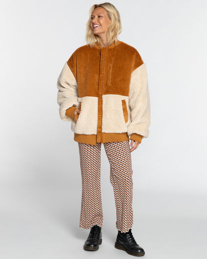 Wave Melody - Sherpa Jacket for Women  EBJJK00114