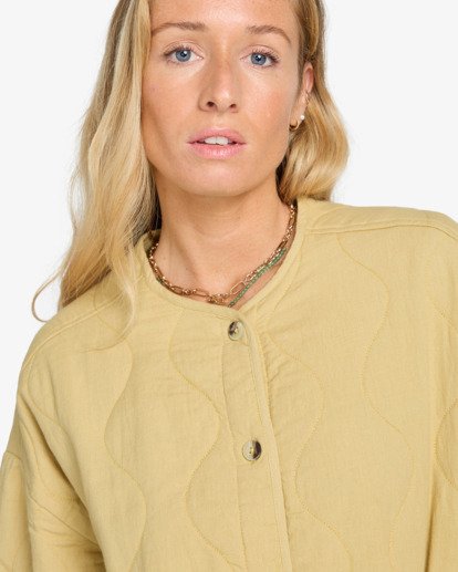 billabong, U R Golden - Chaqueta acolchada en quilt para mujer, LIGHT OLIVE (lto) U R Golden - Quilted Jacket for Women  EBJJK00160