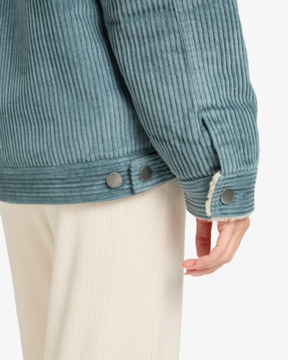 billabong, Cord In Love - Chaqueta trucker para mujer, SLATE BLUE (slb) Cord In Love - Trucker Jacket for Women  EBJJK00163