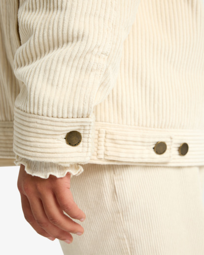 billabong, Cord In Love - Chaqueta trucker para mujer, WHITECAP (wcp) Cord In Love - Trucker Jacket for Women  EBJJK00163