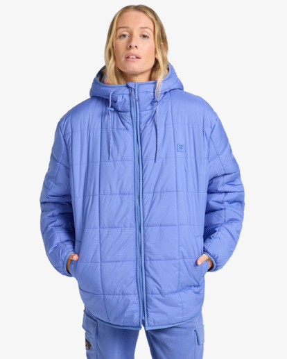 Happy Camper - Puffer Jacket With Hood for Women  EBJJK00165