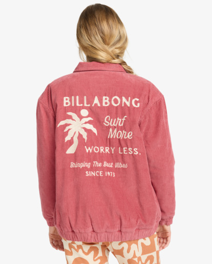 billabong, Chill Time - Chaqueta de pana para mujer, WILD GINGER (wgr) Chill Time - Corduroy Jacket for Women  EBJJK00174